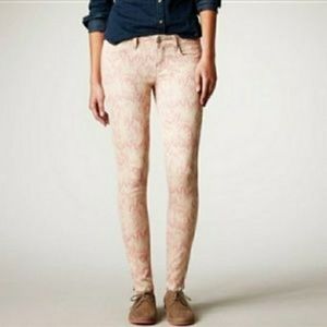 American Eagle Pink Ikat Print Skinny Jegging